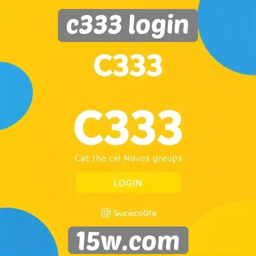 Acessibilidade do c333 login para novos usuários